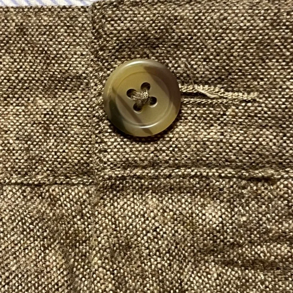 Trevero Vintage Merino Wool Dress Pants Mens 38x32 Tan Brown Heathered Trousers